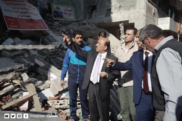 الحساينة: نبذل جهودًا لإعمار ما دمره التصعيد الأخير في غزة