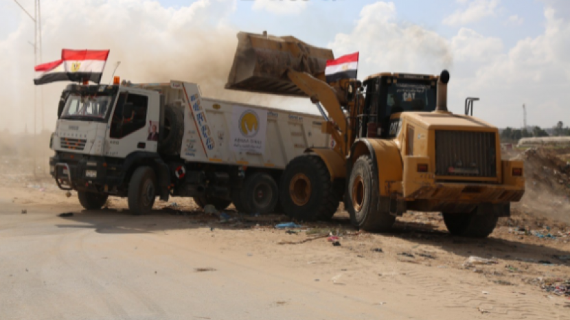 ضمن المنحة المصرية: بدء عمليات تطوير شارع الرشيد شمال بيت لاهيا
