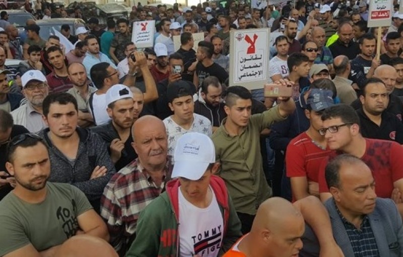 مسيرة ضجيج ضد الضمان وسط رام الله