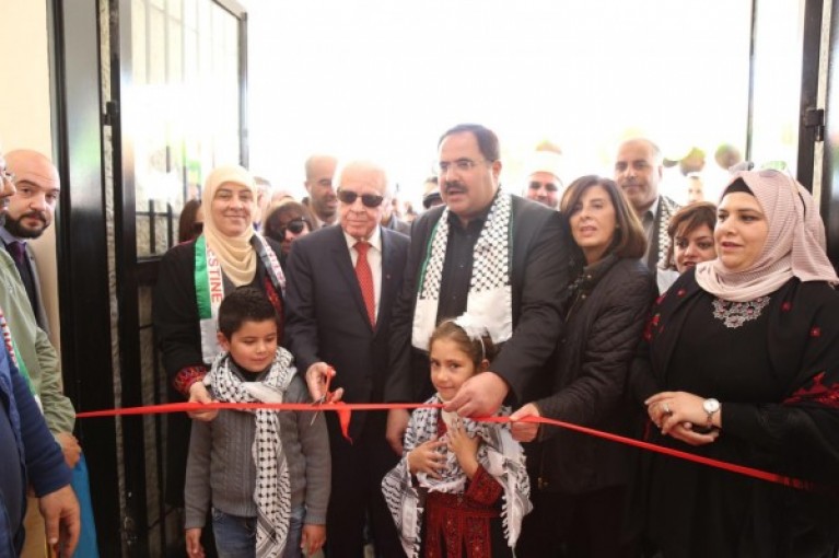 وزير التربية ود.ليلى غنام ورجل الأعمال الحرازين يفتتحون مدرسة صبحة الحرازين الاساسية