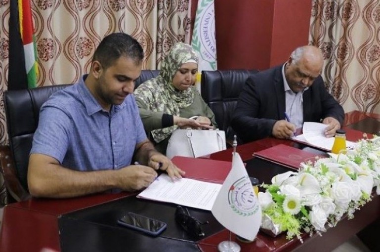جامعة فلسطين توقع اتفاق مع مركز التمكين وهيئة المستقبل
