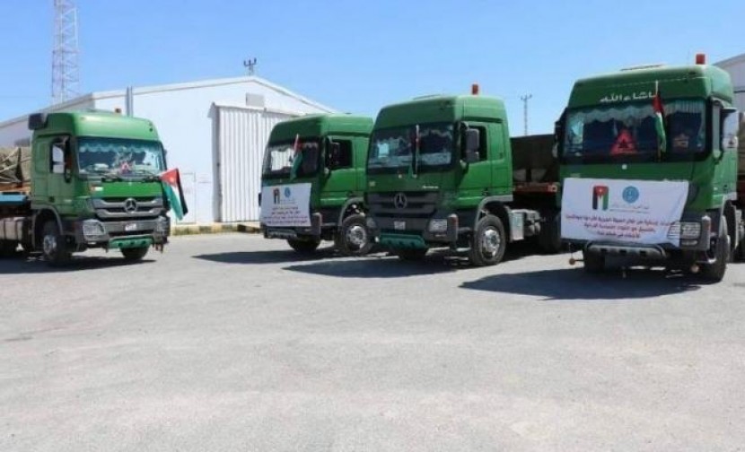 عبر معبر بيت حانون: وصول قافلة أردنية محمّلة بالمساعدات إلى غزة