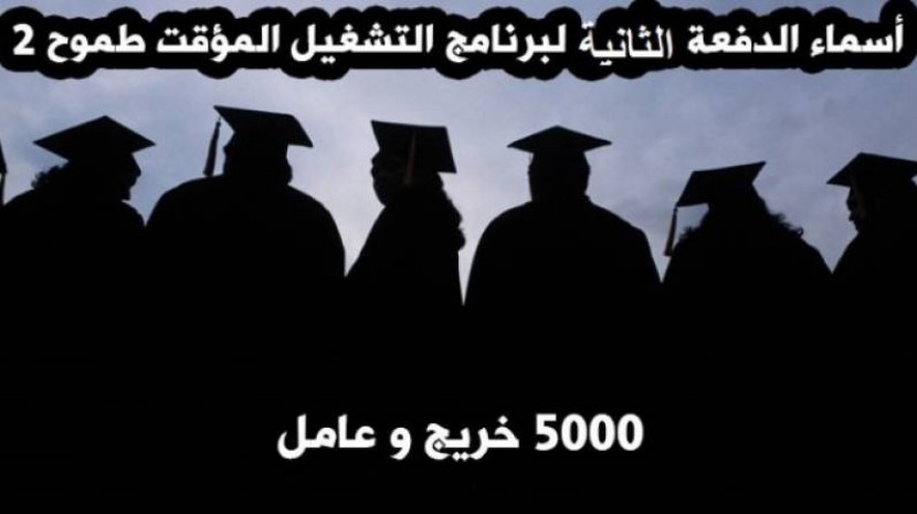 نشر أسماء الدفعة 2 لمشروع التشغيل المؤقت طموح 2 ضمن منحة قطر بغزة