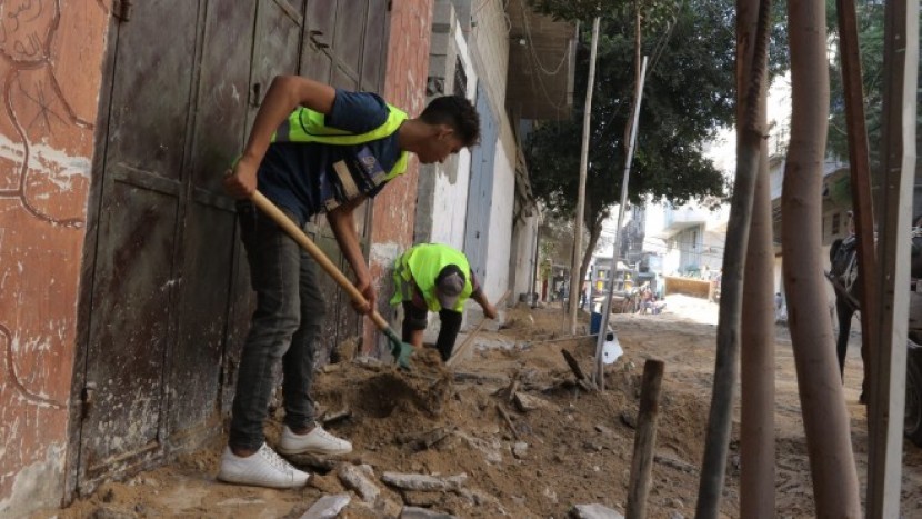 بلدية غزة تشرع بتطوير منطقة سكنية في حي الشيخ رضوان